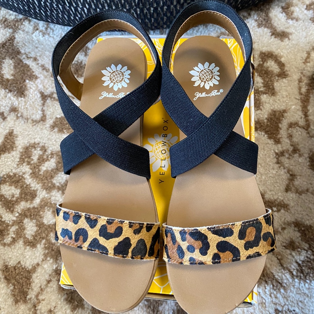 Yellow Box comfy cheetah sandals